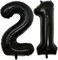 40inch Jumbo Black 21 number balloons for 21st Birthday Decorations (Black 21)